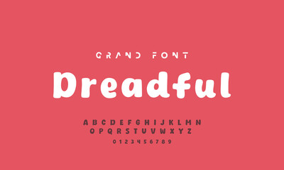 Vector Illustration Playful Handmade Typography. Font For Kids And Games