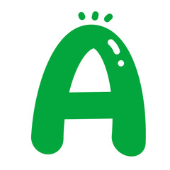 green letter a