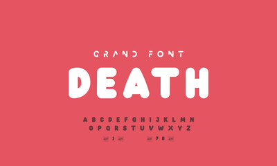 Vector Illustration Playful Handmade Typography. Font For Kids And Games