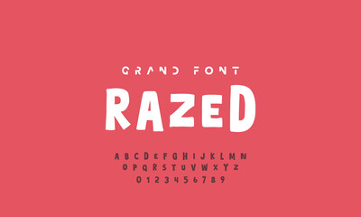 Vector Illustration Playful Handmade Typography. Font For Kids And Games