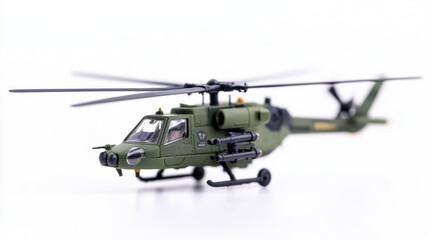 Fototapeta premium detailed model of military helicopter with realistic features and design