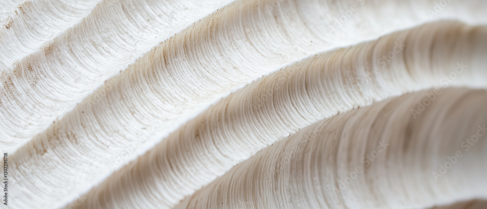 Poster Detailed macro shot of seashell emphasizing its textured ridges