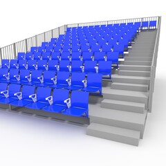 Fototapeta premium 3d render Bleachers design element. Furniture