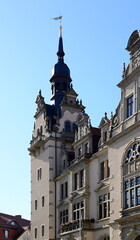 Historical City Hall in the Town Bernburg at the River Saale, Saxony - Anhalt