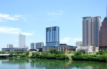 Fototapeta premium Skyline of Downtown Austin, the Capital of Texas
