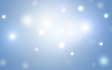 Soft Blue Bokeh Light Background with Glowing Orbs. Dreamy Abstract Blurred Circles in Cool Pastel Tones, Background decoration