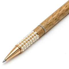 wooden pencil isolated on white background