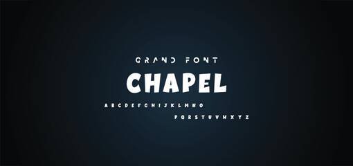 Vector of modern comical font and alphabet. Playful style font design, colorful childish alphabet, letters and numbers vector illustration