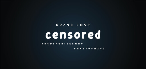 Cartoon font Vector of modern abstract alphabet