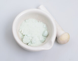 Iron II sulfate, iron II sulphate or ferrous sulfate.