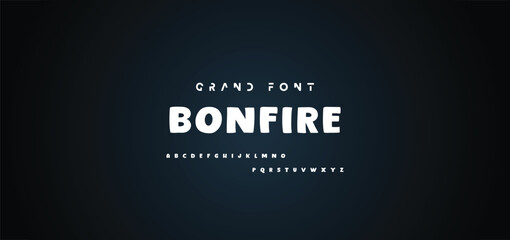 Obraz premium Cartoon font Vector of modern abstract alphabet