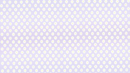 Pattern of small daisies on purple background with grainy overlay. Funky seasonal seamless design	