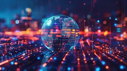 Global Digital Connectivity: Interconnected World of Data


