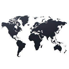 Obraz premium A World Map isolated on Cutout background.PNG
