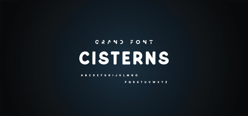 Cartoon font Vector of modern abstract alphabet