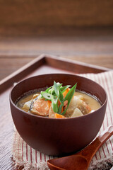 粕汁 - 酒粕を使った日本の伝統的な汁物