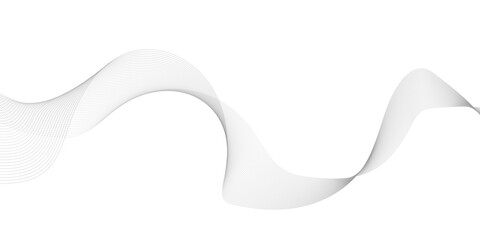 Fototapeta premium Abstract black and white wavy curved lines background. Abstract wave line vector illustration.