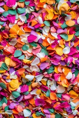 A biodegradable confetti mix of flower petals for the wedding exit, Eco-friendly Wedding Flowers