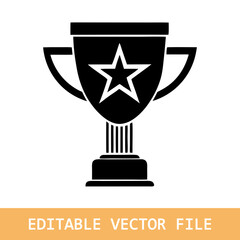 
 trophy cup icon silhouette