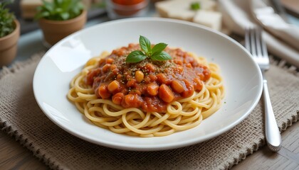pasta and tomato sauce