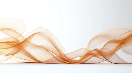 Abstract flowing brown wave on a white background, visually soothing and perfect for design projects.