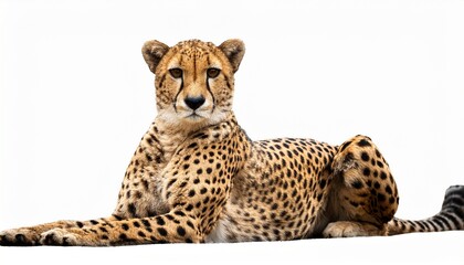Fototapeta premium Majestic cheetah sitting with attentive look 