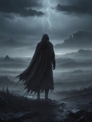 Specters of War: The Last Stand in a Stormlit Battlefield