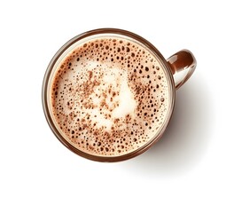 Aromatic Cocoa Drink in a Brown Mug