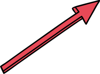 red arrow isolated on white