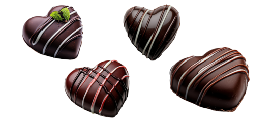 heart-shaped chocolate candies 