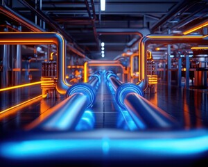 Fototapeta premium Smart factories integrating IoT for resourceefficient machinery production