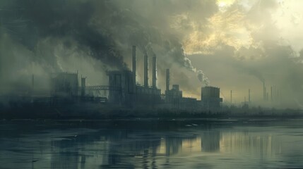 Polluted world. Garbage and waste. Animals suffer from pollution. Ecological disaster concept. AI-generated.