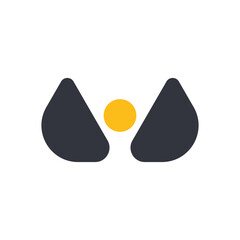 W Mountain Logo Template Icon