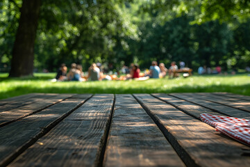 A Serene Picnic in the Park, Capturing the Essence of Summer Leisure and Outdoor Gatherings with Friends and Family, Emphasizing Relaxation and Joyful Moments