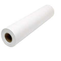 Roll of white paper for design and printing isolated on transparent background  
