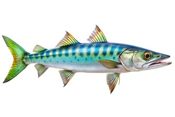 Fototapeta premium Powerful Barracuda Fish Underwater Close-Up Stock Photo