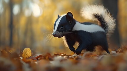 Fototapeta premium skunk in a forest