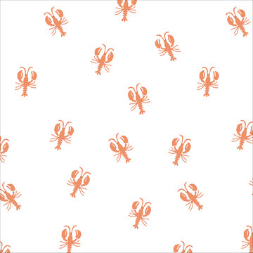 Lobster Seamless Pattern