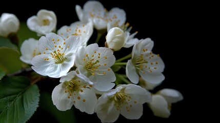 Fototapeta premium Elegant White Cherry Blossoms in Bloom
