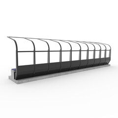 3d render Soccer Bench design element Furniture