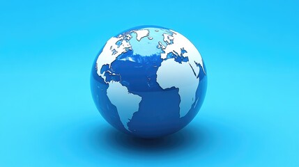 Fototapeta premium Stunning 3D Render of Planet Earth