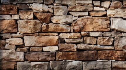 Fototapeta premium Textured Brown Stone Wall with Natural Lighting Creating Earthy Tones