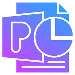 Online Learning Icon Symbol Glyph Gradient