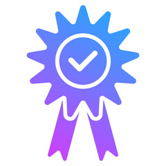 Online Learning Icon Symbol Glyph Gradient