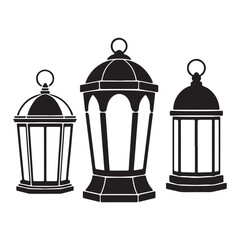 Arabic Style Lantern Silhouettes Unique Design Floral Inspired