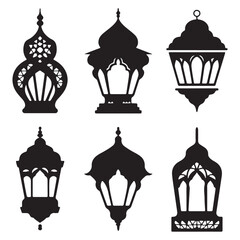 Arabic Style Lantern Silhouettes Unique Design Floral Inspired
