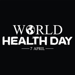 World health day 7th april t-shirt, banner design vector