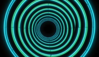 Glowing Neon Spiral Tunnel Abstract Background Animation