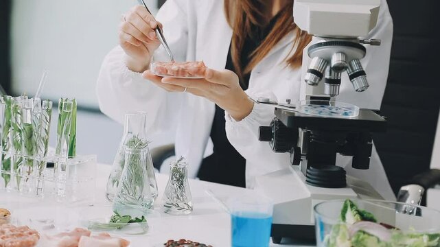 Scientists taking samples with pipette