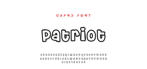 Playful cartoon Font, funky typeface for joyful brings life designs like children's artwork, birthday invitations, playful branding, and carnival typography. Vector typeset